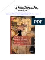 Performing Nuclear Weapons How Britain Made Trident Make Sense Paul Beaumont All Chapter