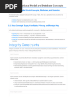 Unit 3 - Relational Model and Database Concepts