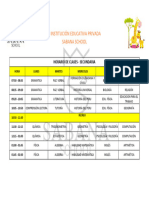 Horario de Clases - Secundaria