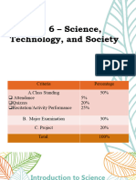 Introduction To Science and Technology