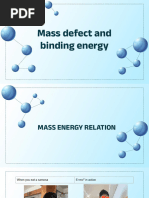 Mass Defect and Binding Energy