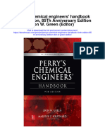 Perrys Chemical Engineers Handbook Ninth Edition 85Th Anniversary Edition Don W Green Editor All Chapter