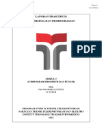 LAPORAN PRAKTIKUM ALGORITMA DAN PEMROGRAMAN 5 SUBPROGRAM (PROSEDUR DAN FUNGSI)