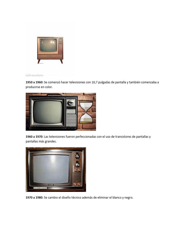 Evolución de la Televisión (1950-1970) | PDF | Tecnología de ...