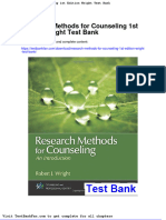 Research Methods For Counseling 1St Edition Wright Test Bank PDF