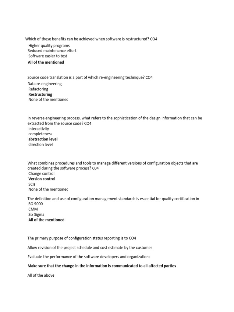 Se Mcq Pdf Software Development Process Software Testing