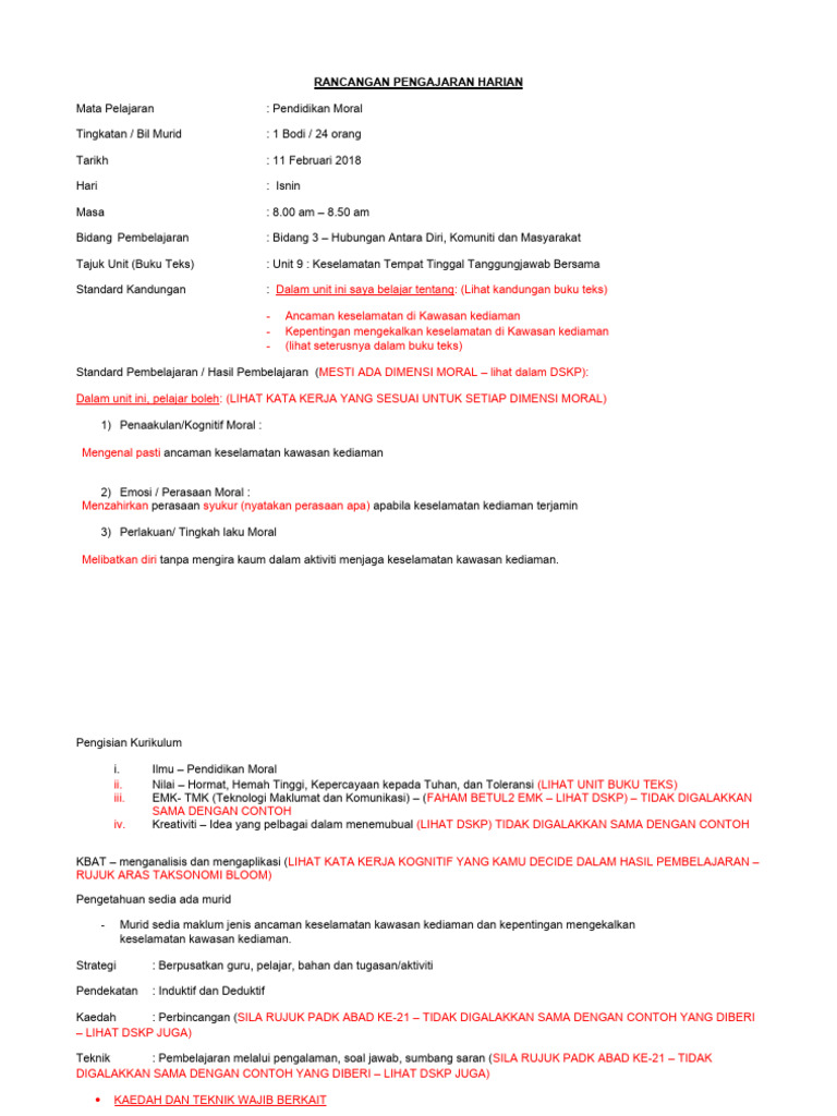 A232 Contoh RPH | PDF