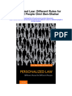 Personalized Law Different Rules For Different People Omri Ben Shahar All Chapter