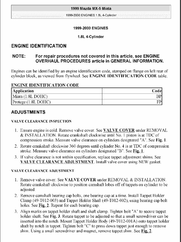 2002 MAZDA MIATA SERVICE MANUAL PDF visual data 6