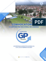 Convocatoria - Ii Campestre de La Unión Boliviana 2023