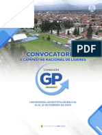 CONVOCATORIA - II CAMPESTRE DE LA UNIÓN BOLIVIANA 2023