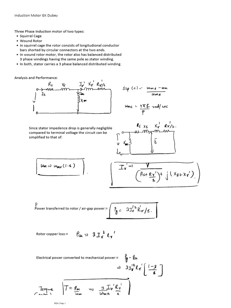 Induction Motor Analysis and Control Techniques | PDF | Electric Motor ...