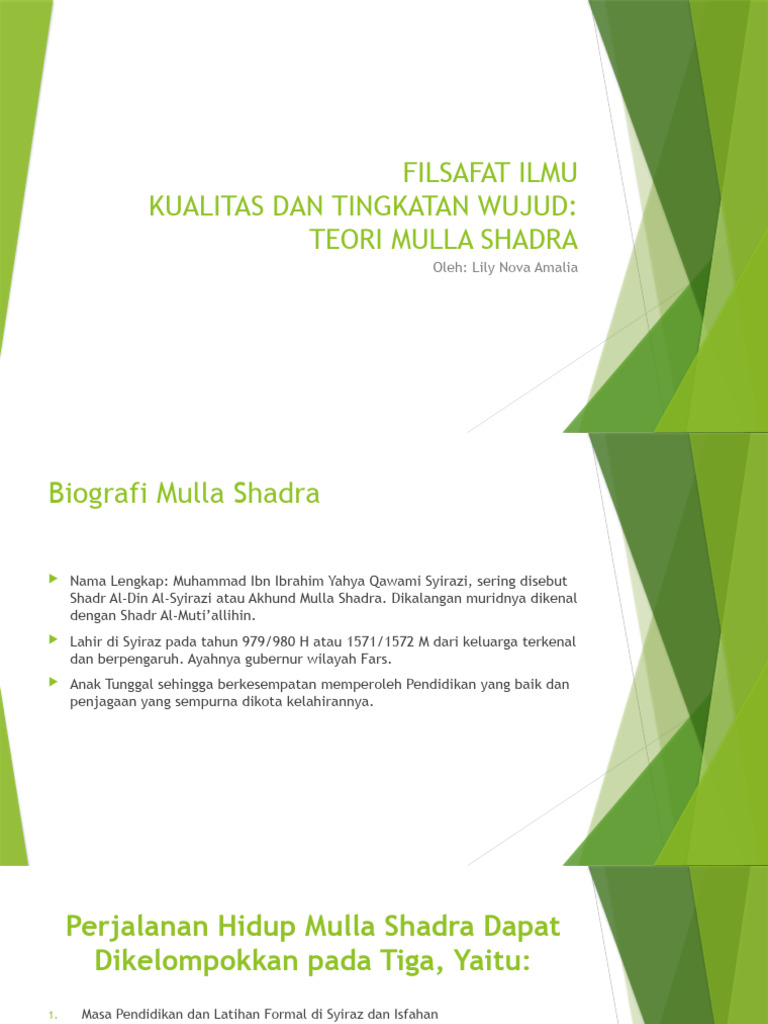 Teori Wujud Mulla Shadra | PDF