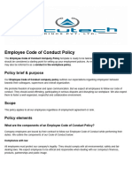 Sample Employee Code of Conduct Policy
