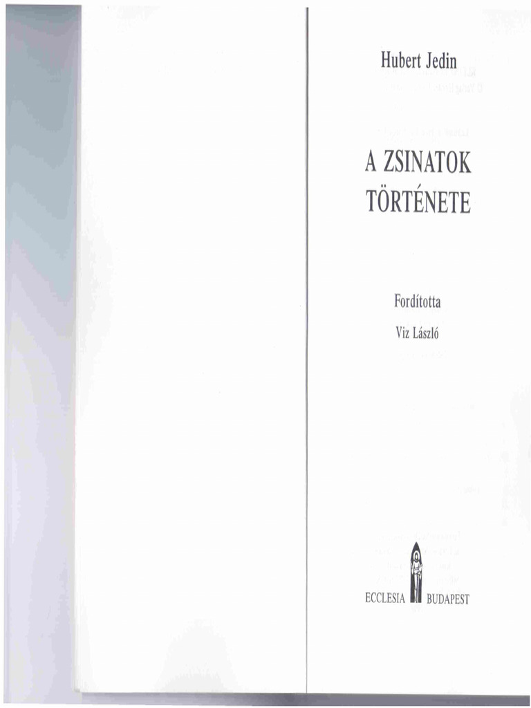 Kereshető Jedin A Zsinatok Tortenete PDF | PDF