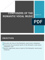 Composers of The Romantic Vocal Music