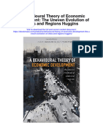 A Behavioural Theory of Economic Development The Uneven Evolution of Cities and Regions Huggins Full Chapter
