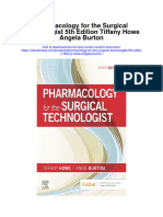 Pharmacology For The Surgical Technologist 5Th Edition Tiffany Howe Angela Burton All Chapter