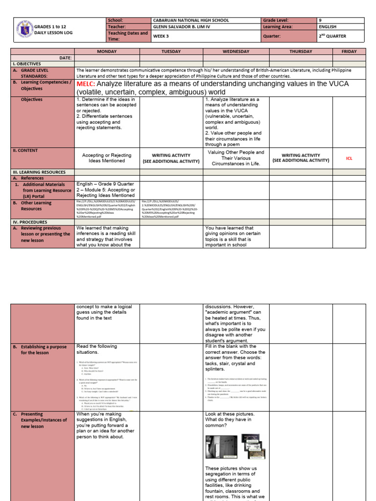 Grade 9 English Lesson on Literature | PDF | Poetry | English Language