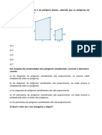 Poligonos Semelhantes - Exercicio