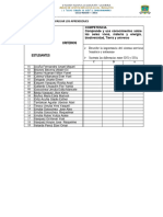 LISTA DE COTEJO PARA EVALUAR 4to