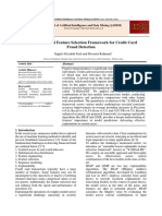 Novel Feature Selection Framework For Credit Card Fraud Detection