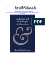 Download Authorship And Publishing In The Humanities Marcel Knochelmann full chapter