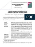 Profile and Neuropsychological Differences in Adolescent Students With and Without Dyslexia