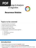 2CS503 Design & Analysis of Algorithm: Unit-3 Divide and Conquer Algorithm