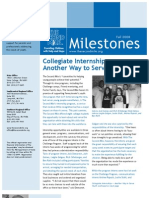 Milestones: Collegiate Internships - Another Way To Serve Youth