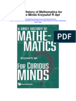 A Brief History of Mathematics For Curious Minds Krzysztof R Apt Full Chapter