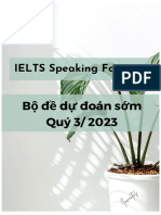 3.2. IELTS Speaking Forecast ( 50%) - Quý III - 2023