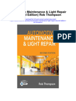Automotive Maintenance Light Repair Second Edition Rob Thompson Full Chapter
