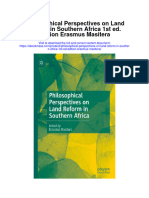 Download Philosophical Perspectives On Land Reform In Southern Africa 1St Ed Edition Erasmus Masitera all chapter
