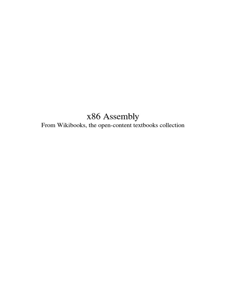 x86 Assembly | PDF | Assembly Language | Computing