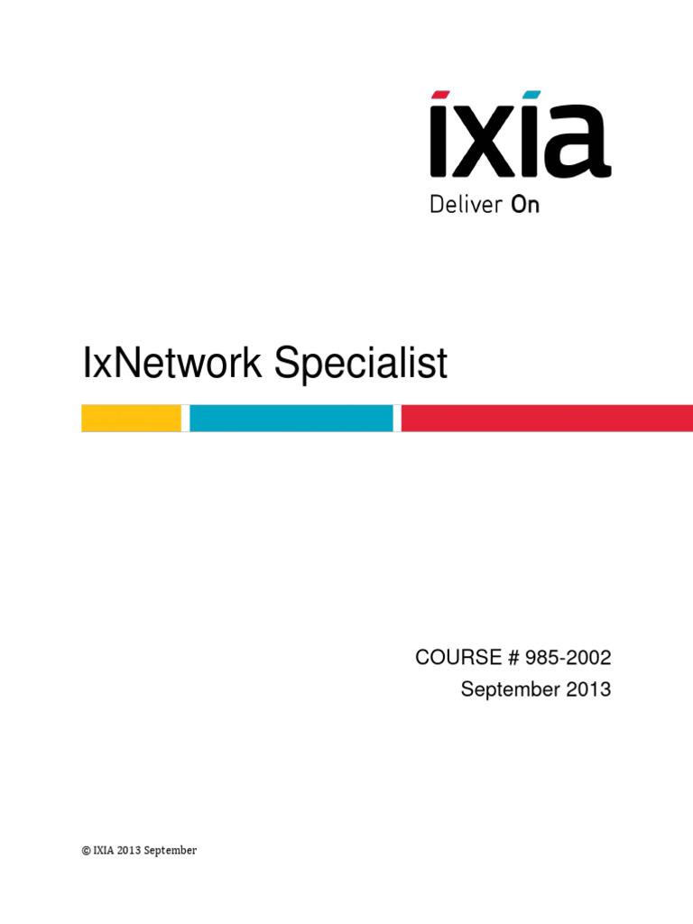 IxNetwork Specialist September 2013-Jp | PDF | Routing | Network Protocols