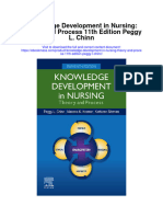 Knowledge Development in Nursing Theory and Process 11Th Edition Peggy L Chinn Full Chapter