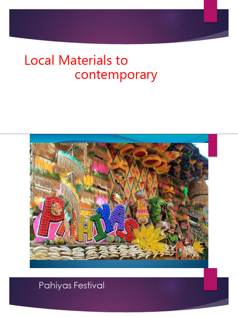 Local materials pdf festival