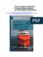 Autonomous Vessels in Maritime Affairs Law and Governance Implications Tafsir Matin Johansson Full Chapter