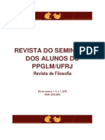 Revista Do Seminário Dos Alunos Do PPGLM Ufrj - Loucura e Verdade em História Da Loucura - Raphael Pegden