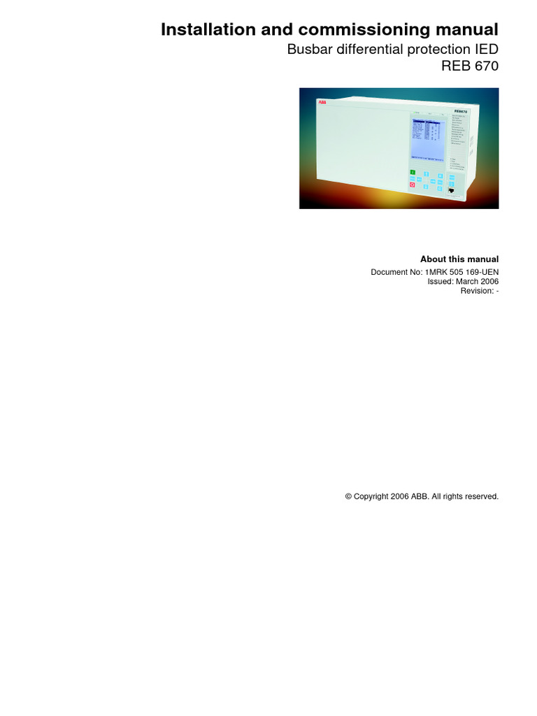 1MRK505169-UEN_-_ICM_REB670 | PDF | Electrostatic Discharge ...