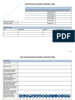 Safe Work Method Statement Summary Form - EDITABLE PDF