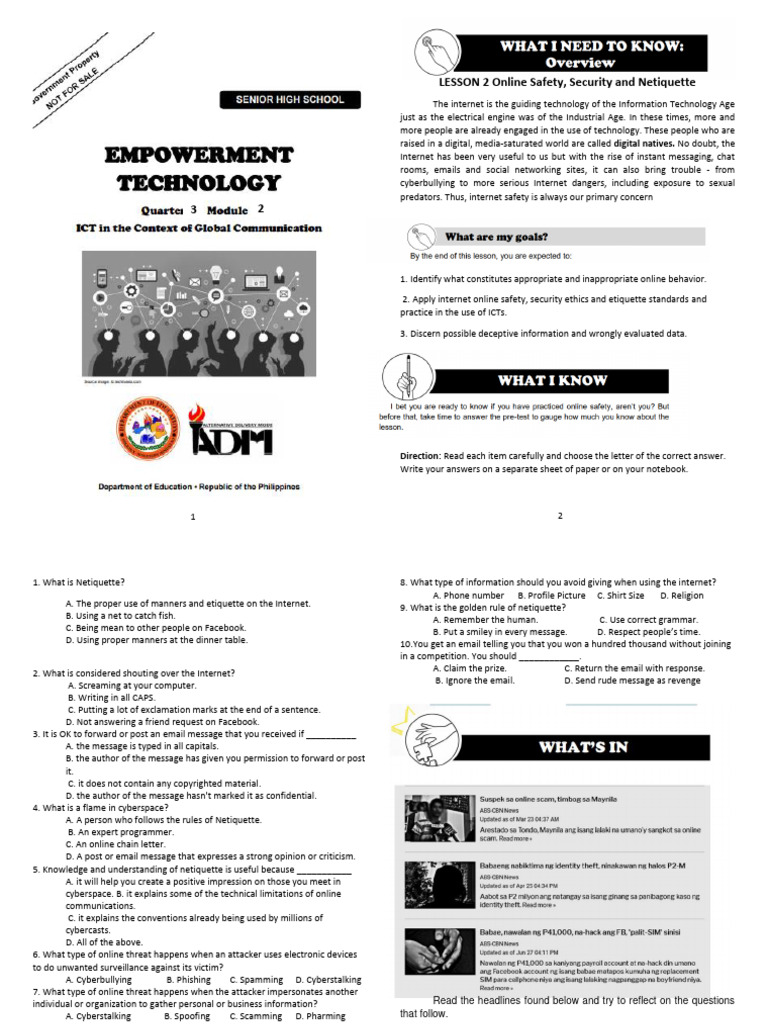 Lesson 2 Online Safety Download Free Pdf Malware Cybercrime