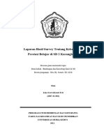 Laporan Hasil Survey Tentang Keberhasilan Prestasi Belajar di SD 2 Karangbener