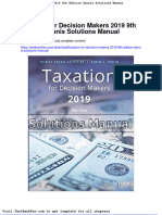 Download Taxation For Decision Makers 2019 9Th Edition Dennis Solutions Manual pdf docx