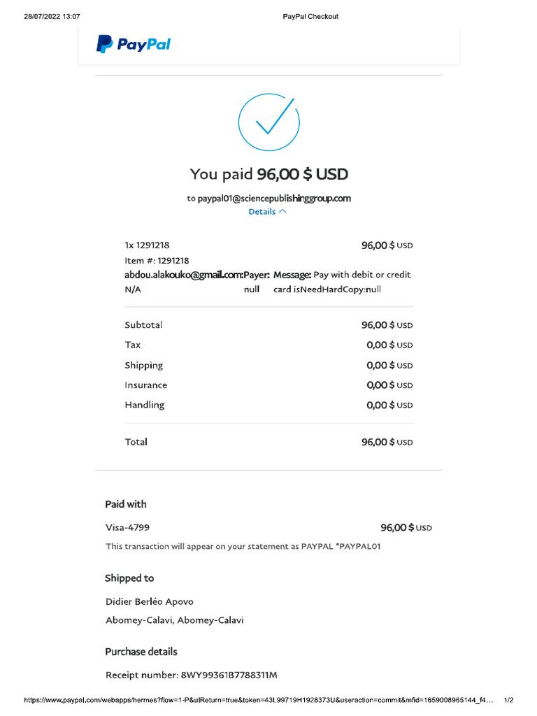 PayPal Checkout | PDF