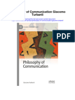 Philosophy of Communication Giacomo Turbanti All Chapter