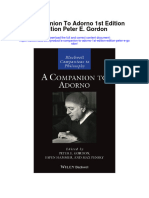 A Companion To Adorno 1St Edition Edition Peter E Gordon Full Chapter