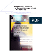 A Commissioners Primer To Economics of Competition Law in India Geeta Gouri Full Chapter