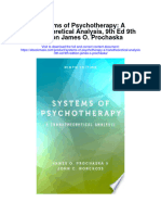 Download Systems Of Psychotherapy A Transtheoretical Analysis 9Th Ed 9Th Edition James O Prochaska full chapter